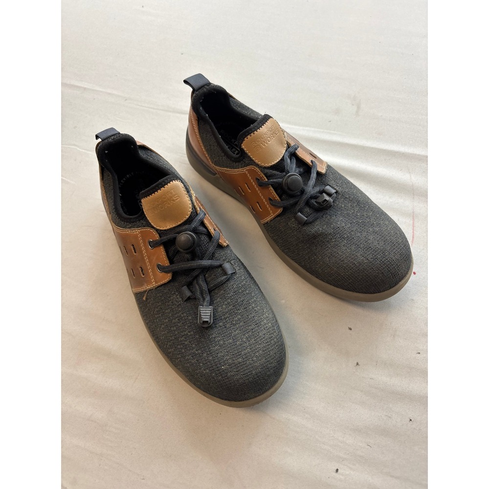 Rockport Works RK4691 truFLEX Mens 9W Composite Toe Work Shoes Grey Brown